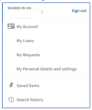 My account options